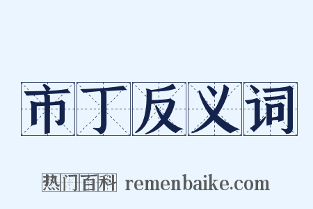市丁反义词是什么意思的图片